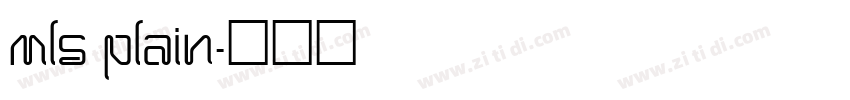 MLS Plain字体转换